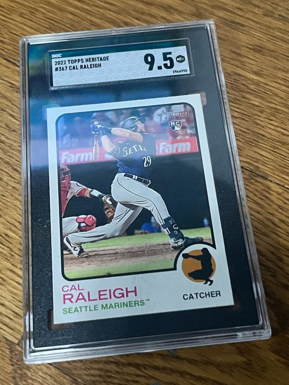 Heritage Cal Raleigh Seattle Mariners Baseball Card – SGC graded 9.5